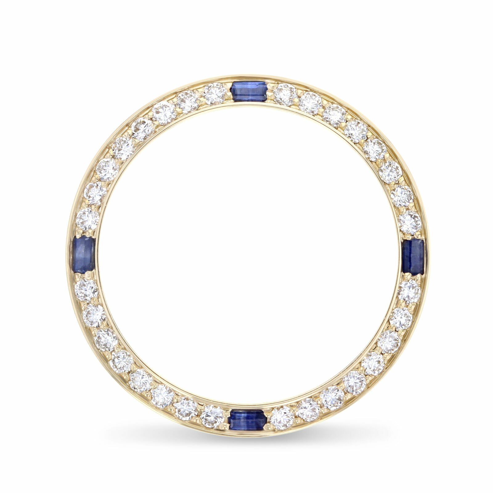 1CT BEAD NATURAL DIAMOND BEZEL 18KY FOR ROLEX DATEJUST PRESIDENT WITH SAPPHIRE