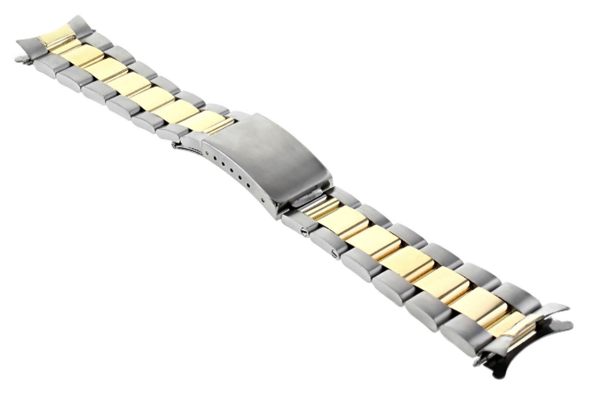20MM TWO TONE REAL GOLD OYSTER WATCH BAND STRAP FOR ROLEX 16013, 16203, 16233