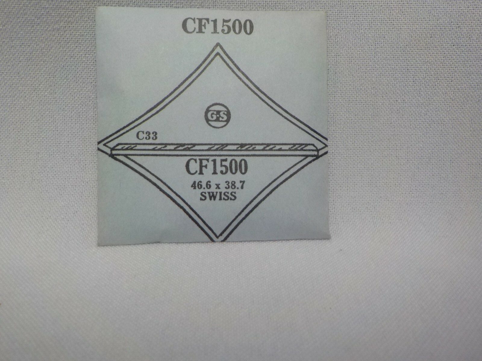 SWISS WATCH CRYSTAL CF1500 REPLACEMENT 46.6 X 38.7 GERMANOW-SIMON C33