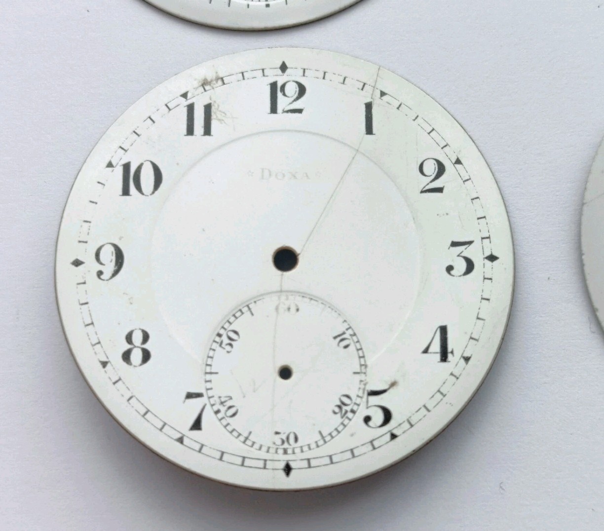 Lot 4 pieces Vintage watch dial DOXA, ZENITH And others Pocket watch dial 1920’s
