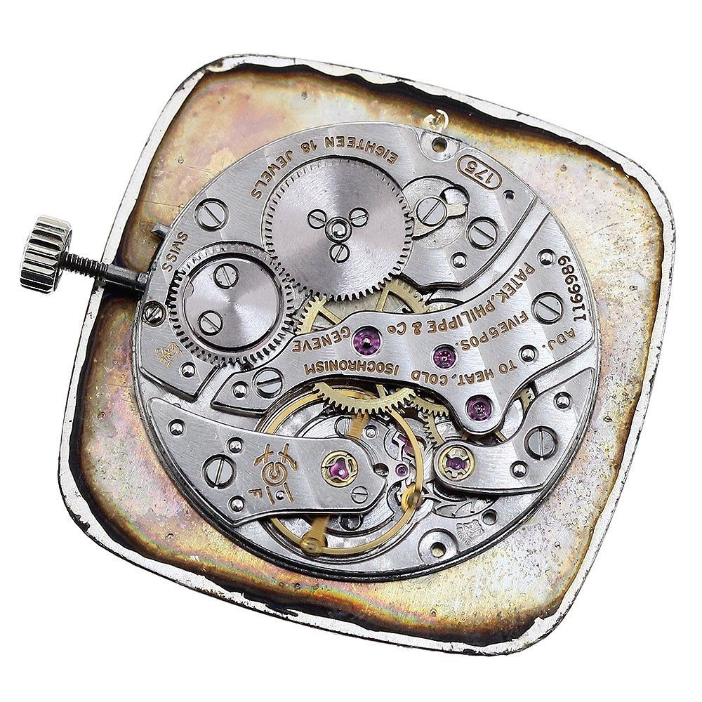 Genuine PATEK PHILIPPE Movement Men’s Manual Wind Watch Cal.175 Silver Dial 25mm