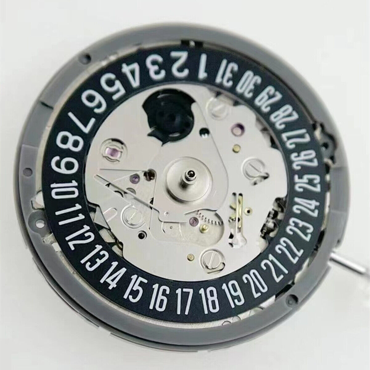 Japan Made Black NH35 Self-Winding Automatic Mechanical Watch Movement Date At 6