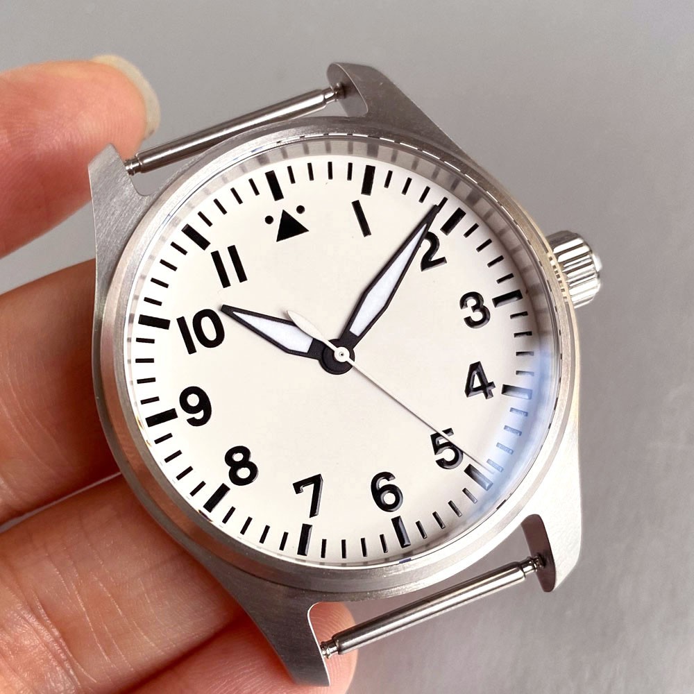 39mm Pilot Watch Accessories Case+Dial+Hands Fit NH35 Miyota8215 ETA2824 PT5000