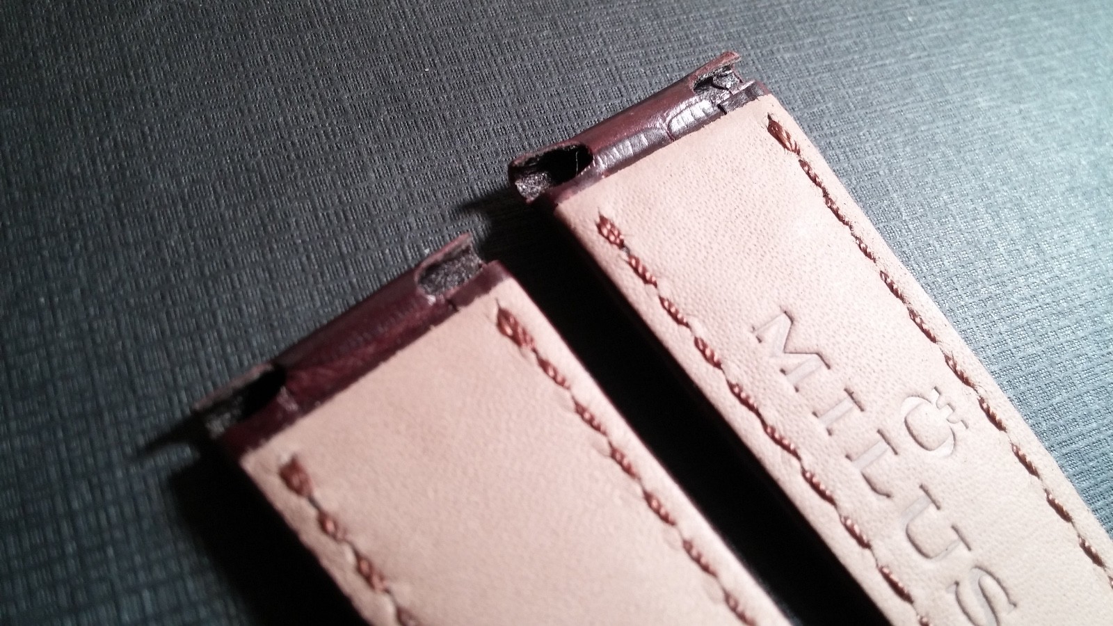 Milus Band Alligator BROWN with Brown stitch, 18/14mm, 70/105mm lengths regular