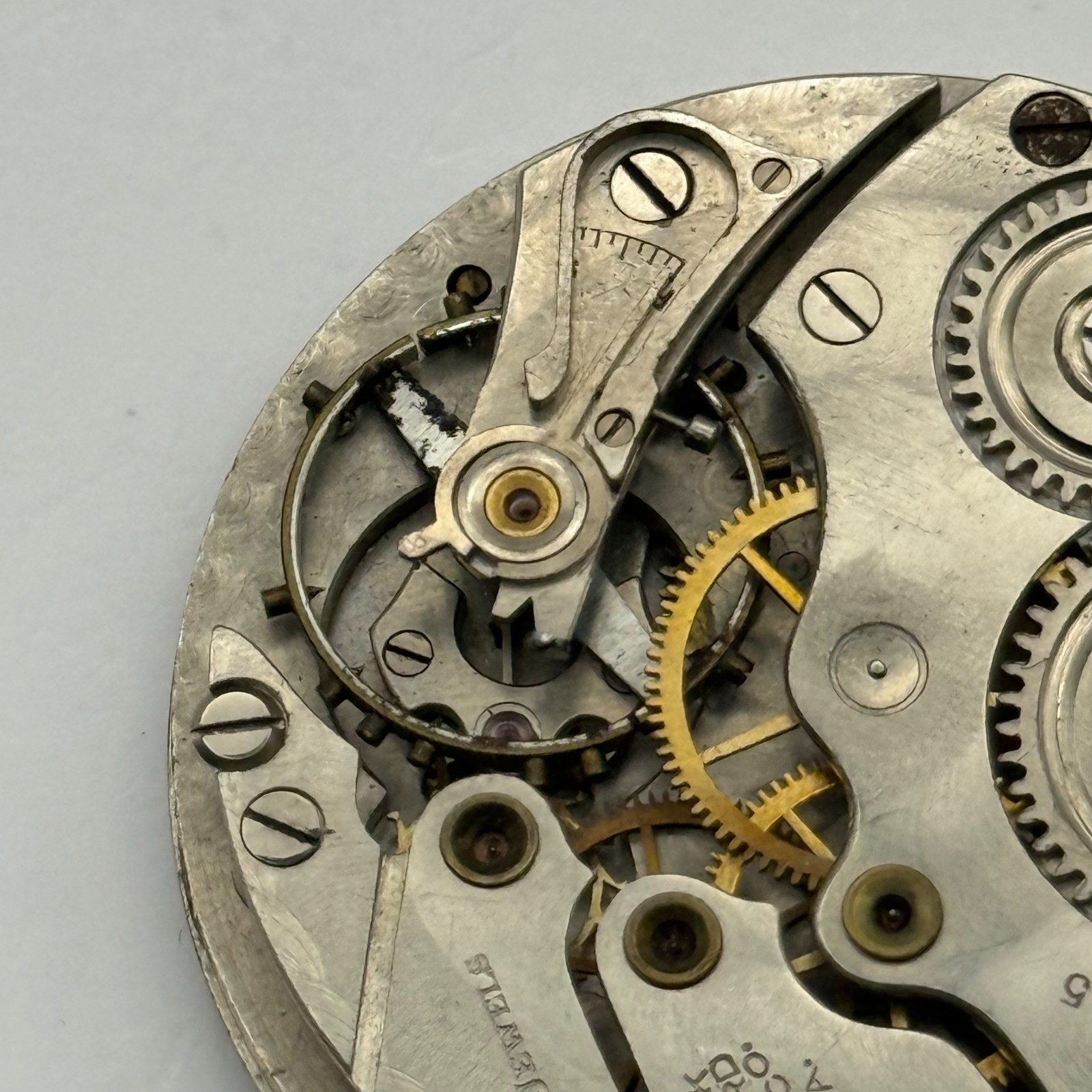 New York Standard Pocket Watch Movement USA Watch Co 15J Sub Seconds Parts 36mm