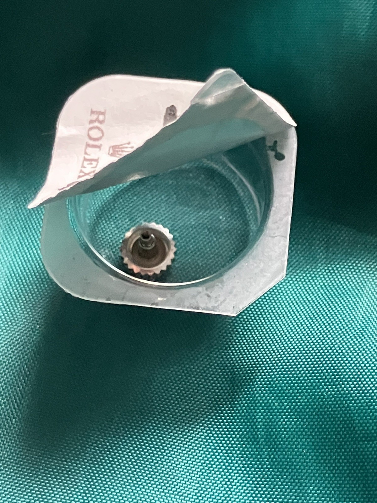 New Genuine Rolex steel 6mm crown ref# B24-604-0-G1 accidentally opened package