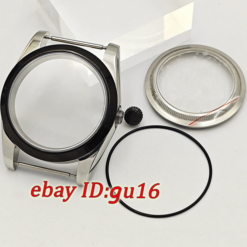 36mm 39mm watch case black silver fit NH35 NH36 Miyota 8215 ETA 2824/2836 DG2813