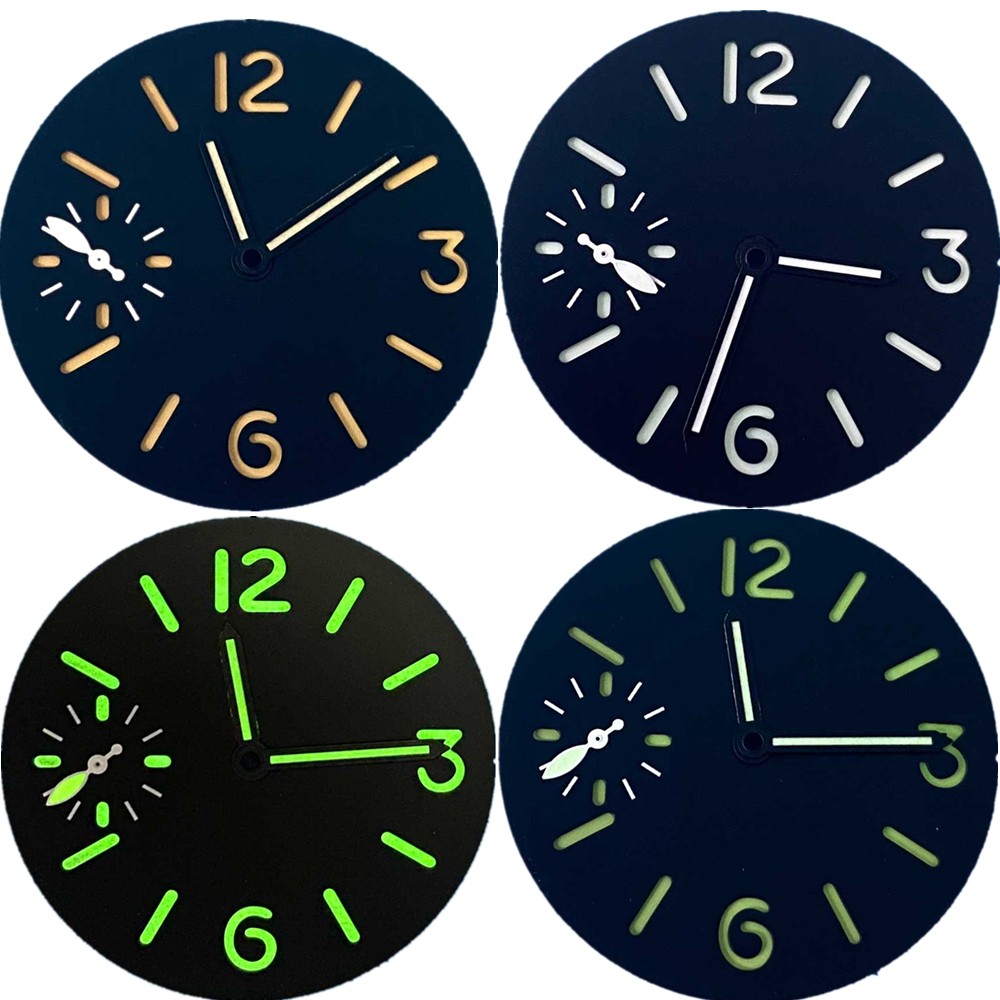 3Colors Optional Luminous Metal Watch Dial W/ Hands For ETA 6497 ST3600 Movement