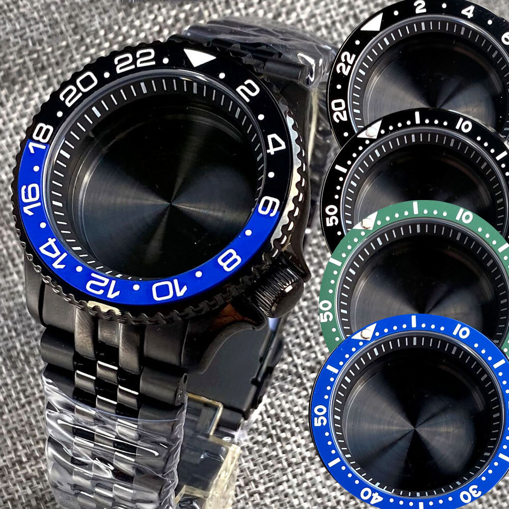 20ATM 42mm Sapphire Glass Black PVD Watch Case Fit SKX 007 NH34 NH35 NH36 2824