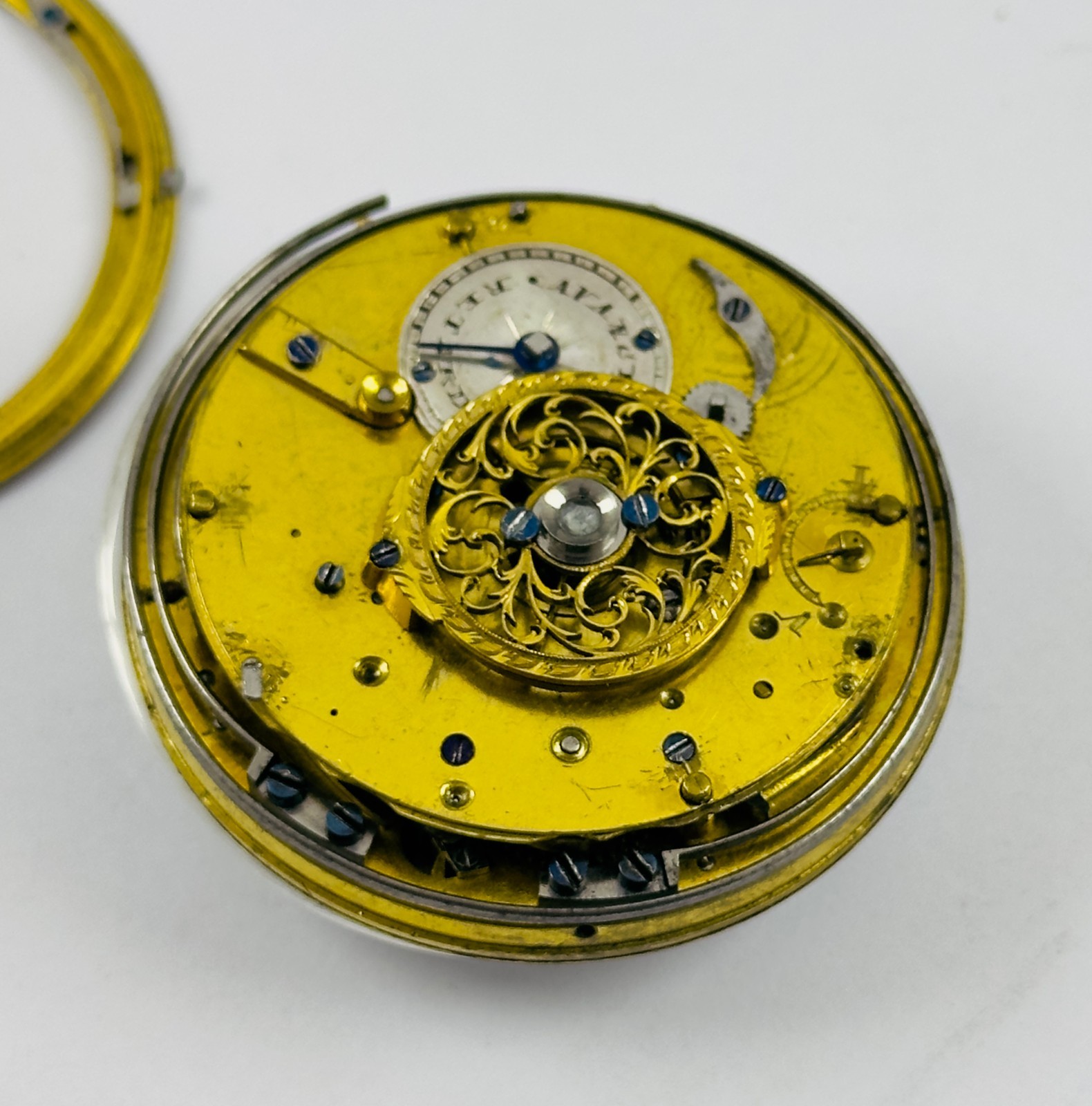 Antique Repeater Fusee Pocket watch Movement and Dial