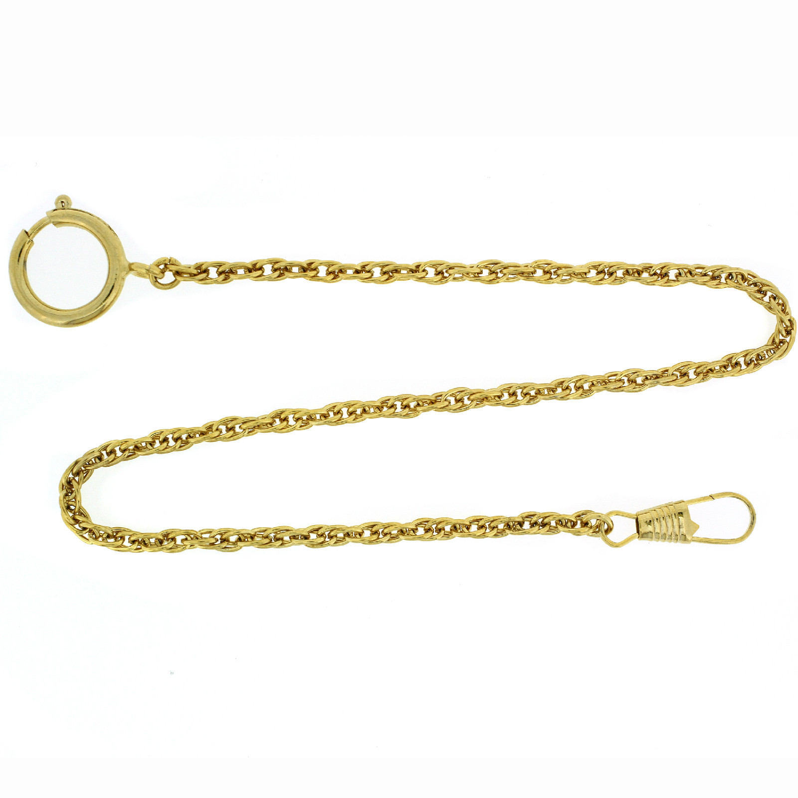Pocket Watch Chain Fob PC2G Link Design Gold-Tone 14″