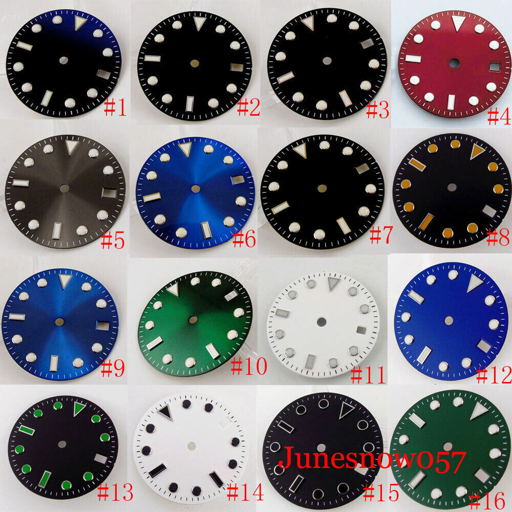 28.5MM Sunburst Sterile Watch Dial Fit NH35A NH36 SKX ETA MIYOTA PT5000 Movement