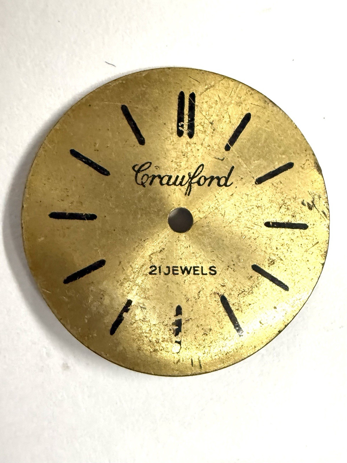 VTG Crawford Watch Dial Co. Swiss Woman’s Watch Face 21 Jewels