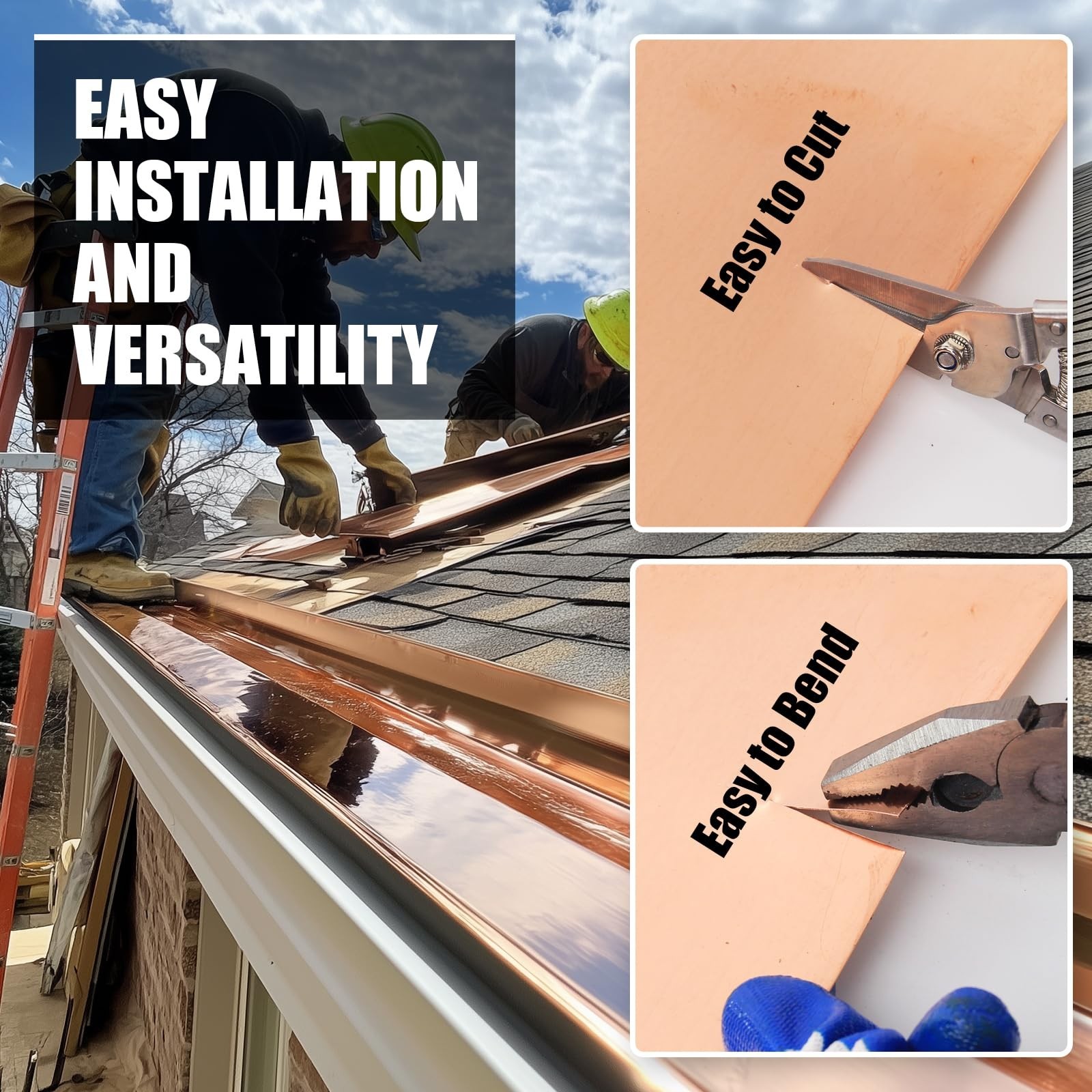 Copper Flashing – 24 Gauge (0.02”/0.5mm) Thickness, 6in x 10ft, ASTM