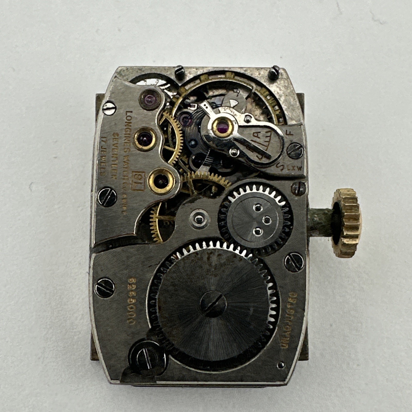 Vintage Longines Manual Wind 17J 9L Wrist Watch Movement For Parts
