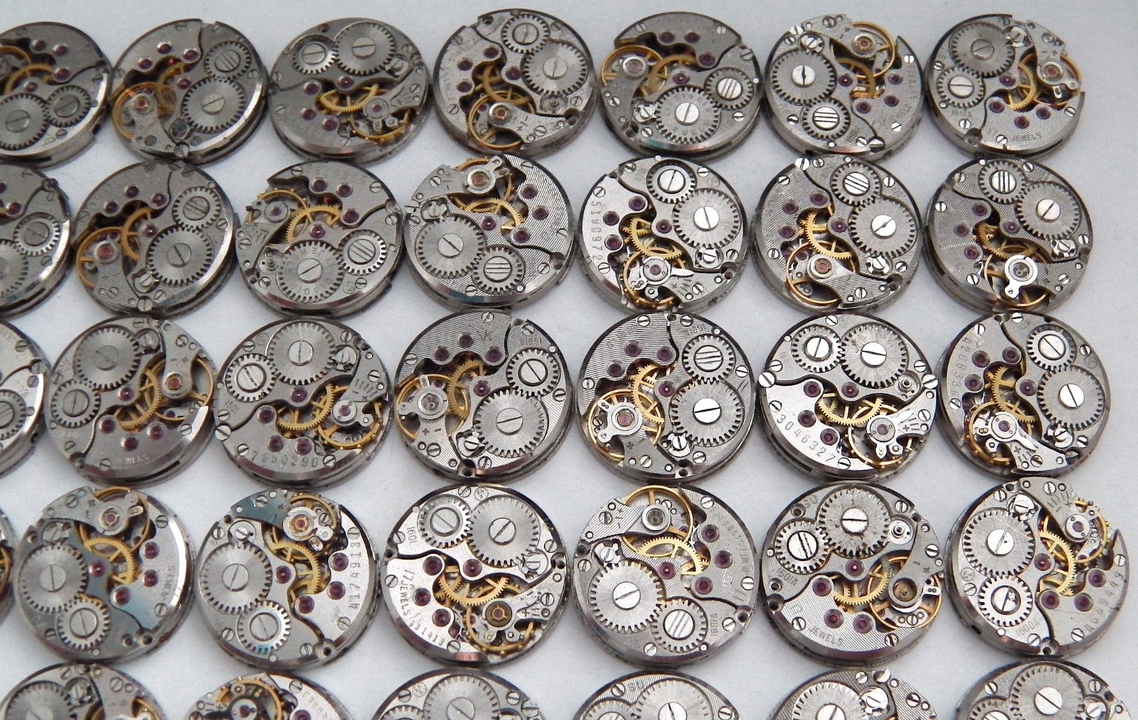 64 Round Watch Movements. 16mm Chaika Mechanisms. Steampunk Spare Parts, Gears.