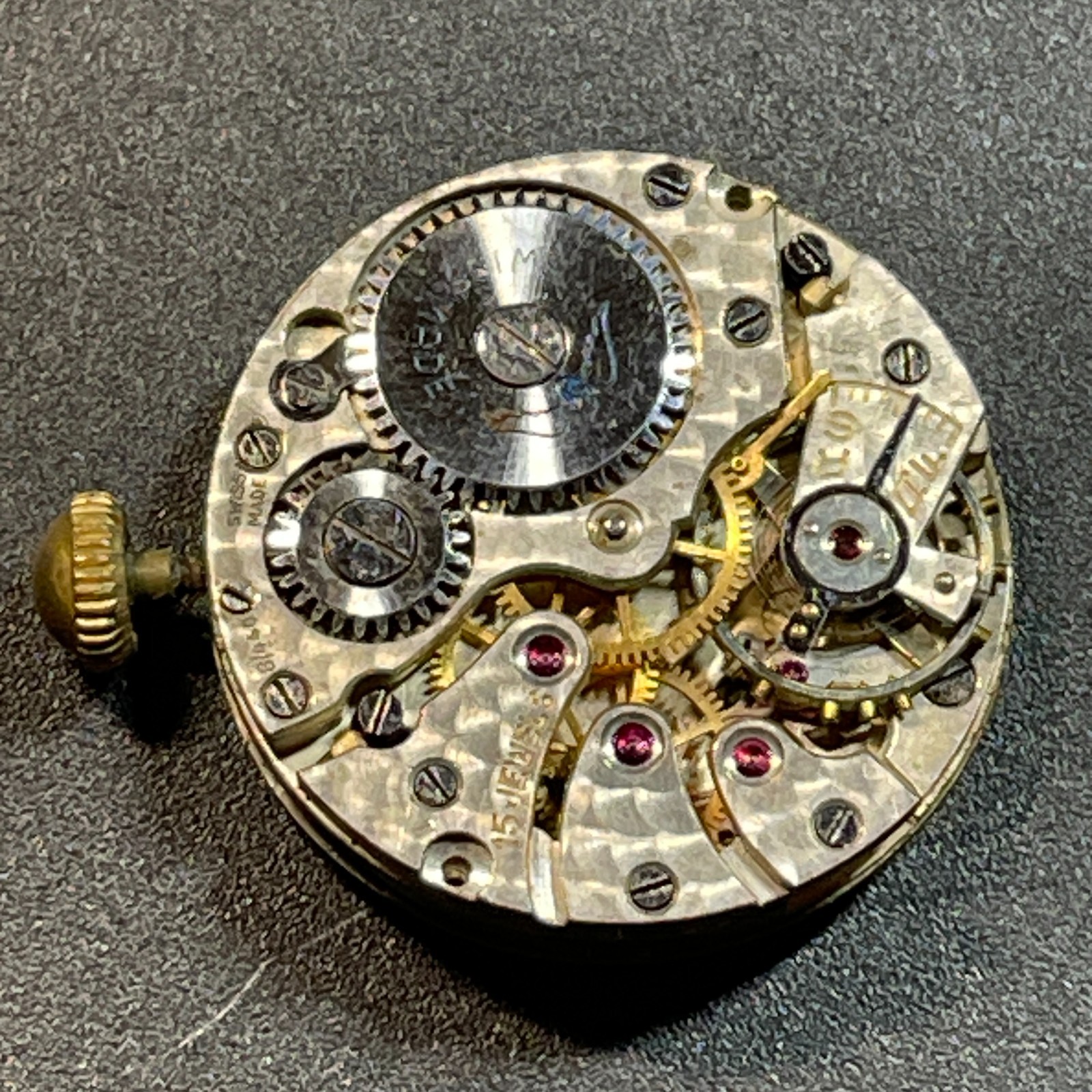 Watch Movement & Dual Dial ROTARY Arabic Face Horologist Parts or Practice 45
