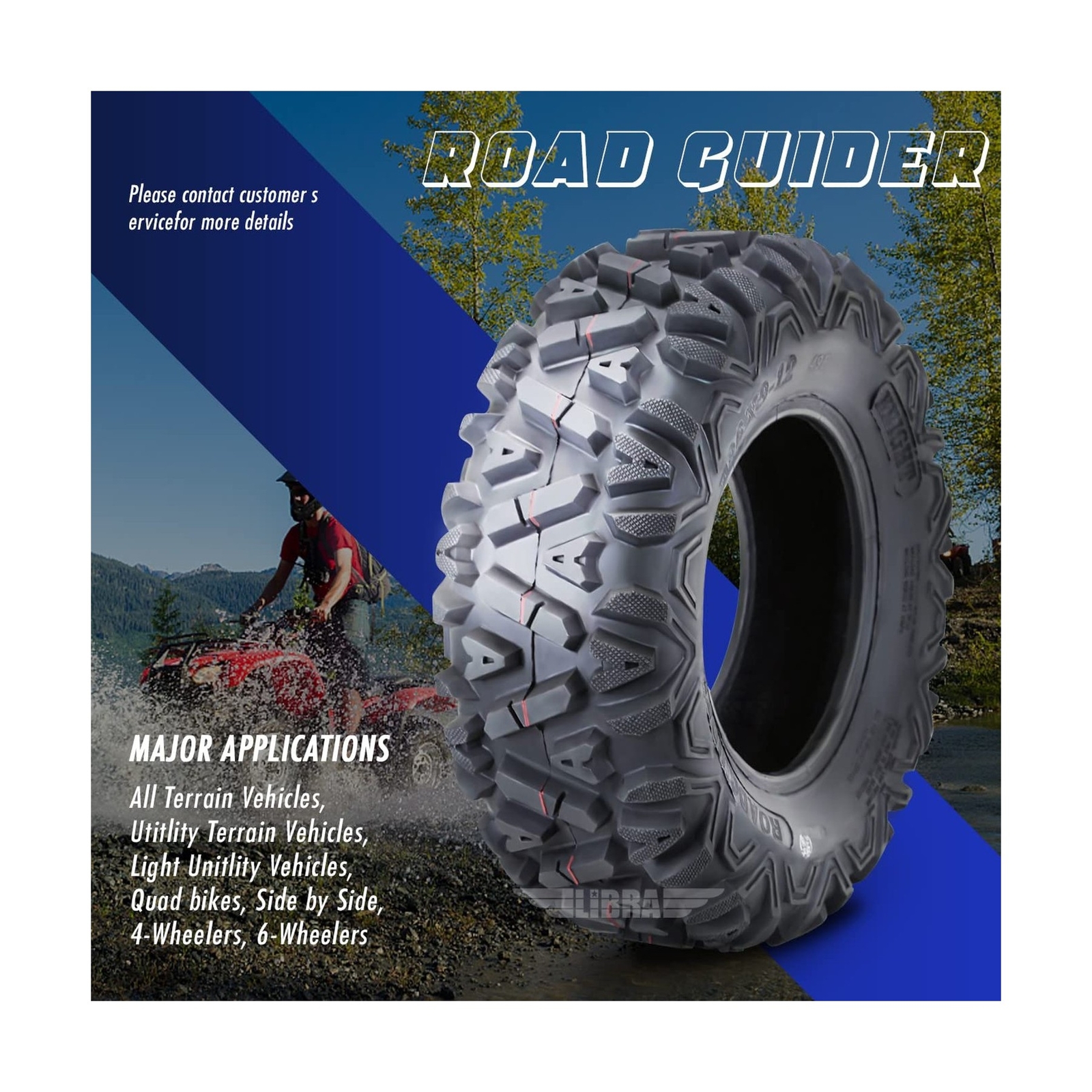 Road Guider One ATV UTV Tires 26×9-14 26x9x14 6PR Mud