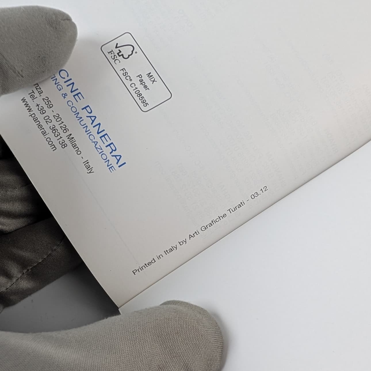 Panerai 03/2012 Luminor Instruction Manual