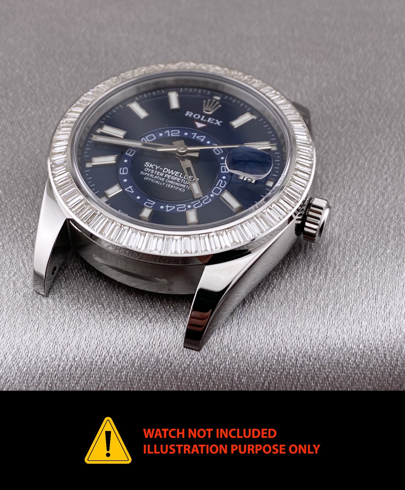 Rolex 3.50CTS.SkyDweller Custom LAB DiamondsBezel 18kWhiteGold REF.326939/326934