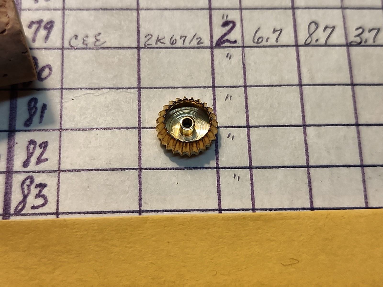 NOS Tap 2 Yellow American Pocket Watch Crown 8.7mm Diameter