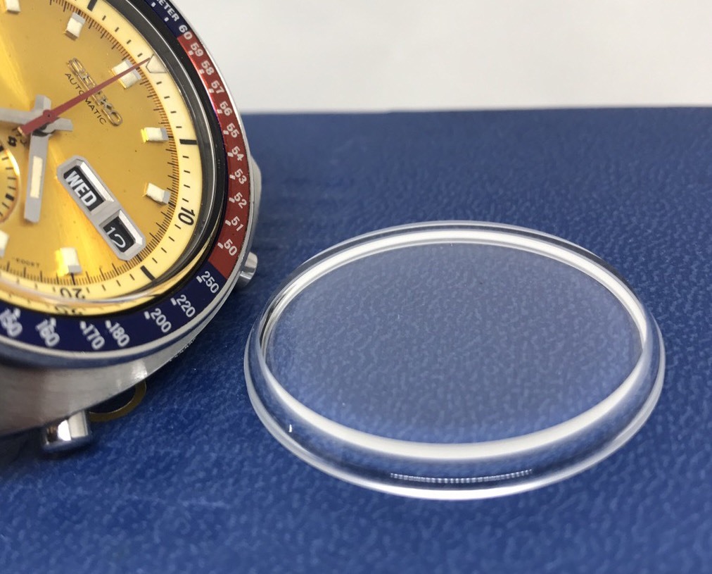 5X New Glass Crystal Seiko 6139-6002 6139-6005 6010 6012 Yellow Pepsi Pogue