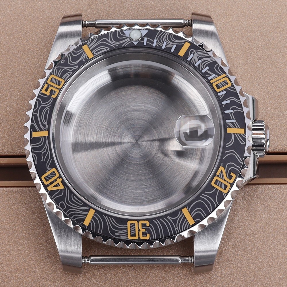FEIYASHI Brushed Silver Sapphire 40mm Pilot Watch Case For Seiko NH35 Miyota8215