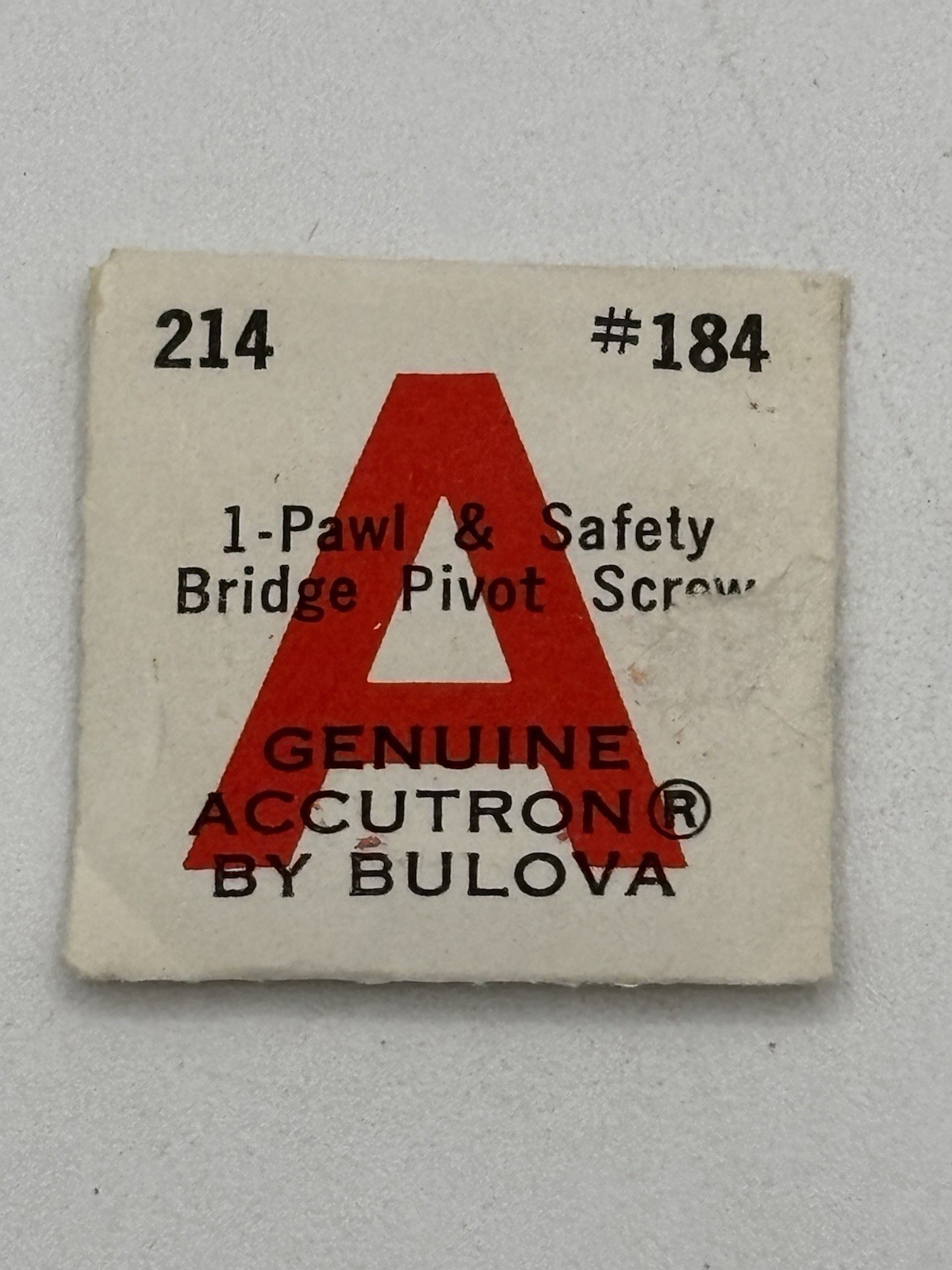 Accutron Bulova 214 Pawl & Safety Bridge Pivot Screw #184
