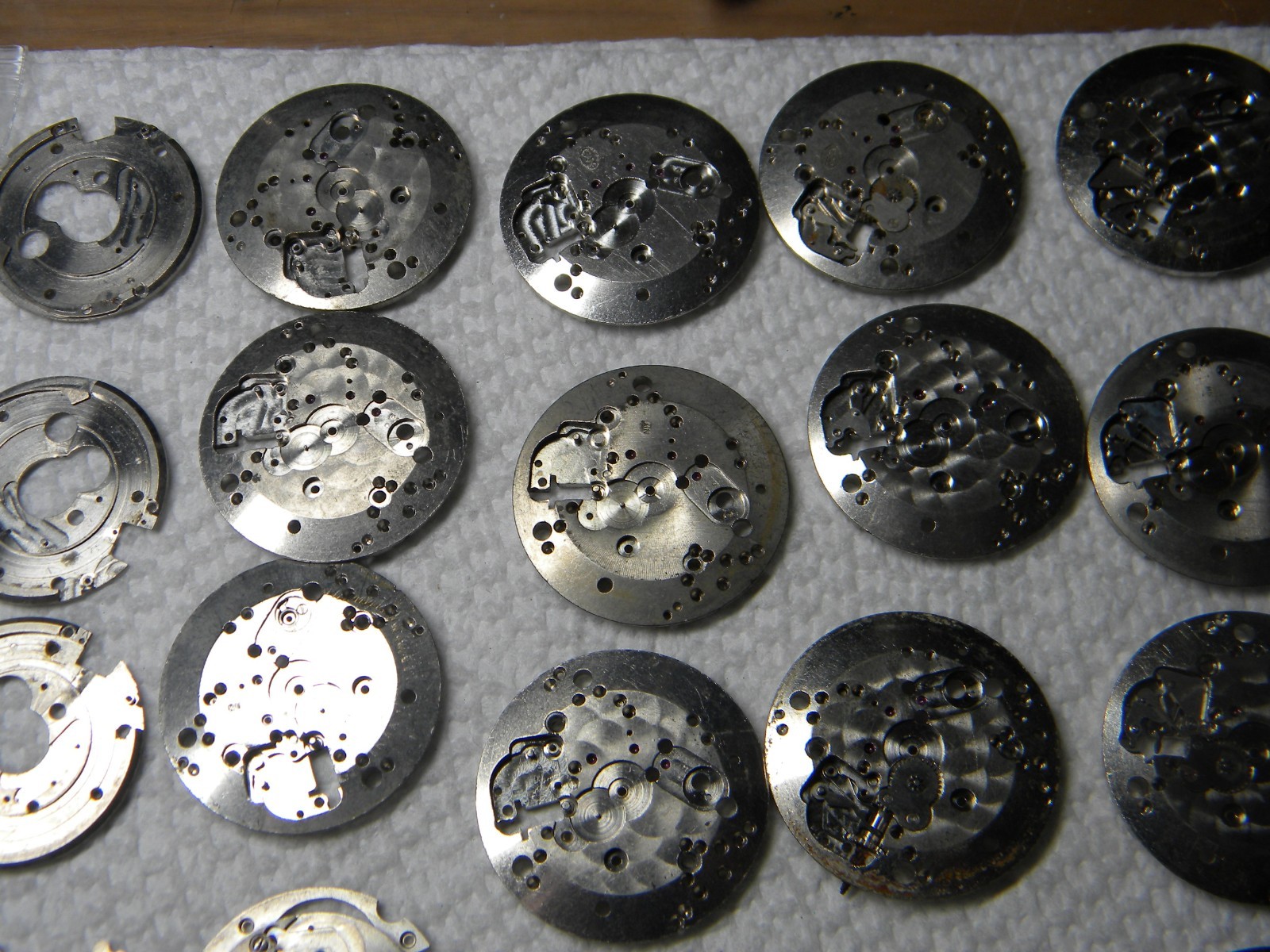 Lot of AS 1361 1361N Wrist Watch Movement Partials Pieces to Repair or Parts