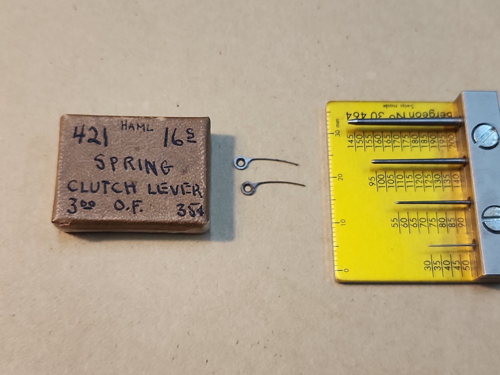 2 Hamilton 16s Pocket Watch Clutch Lever Spr P/N 421 All Grades Except 992B 950B
