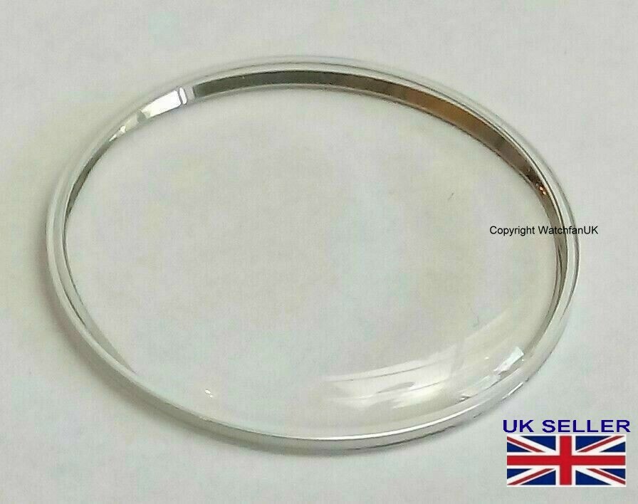 Acrylic Crystal With Chrome Tension Ring Fits Hamilton Khaki Green Watch – 9415A