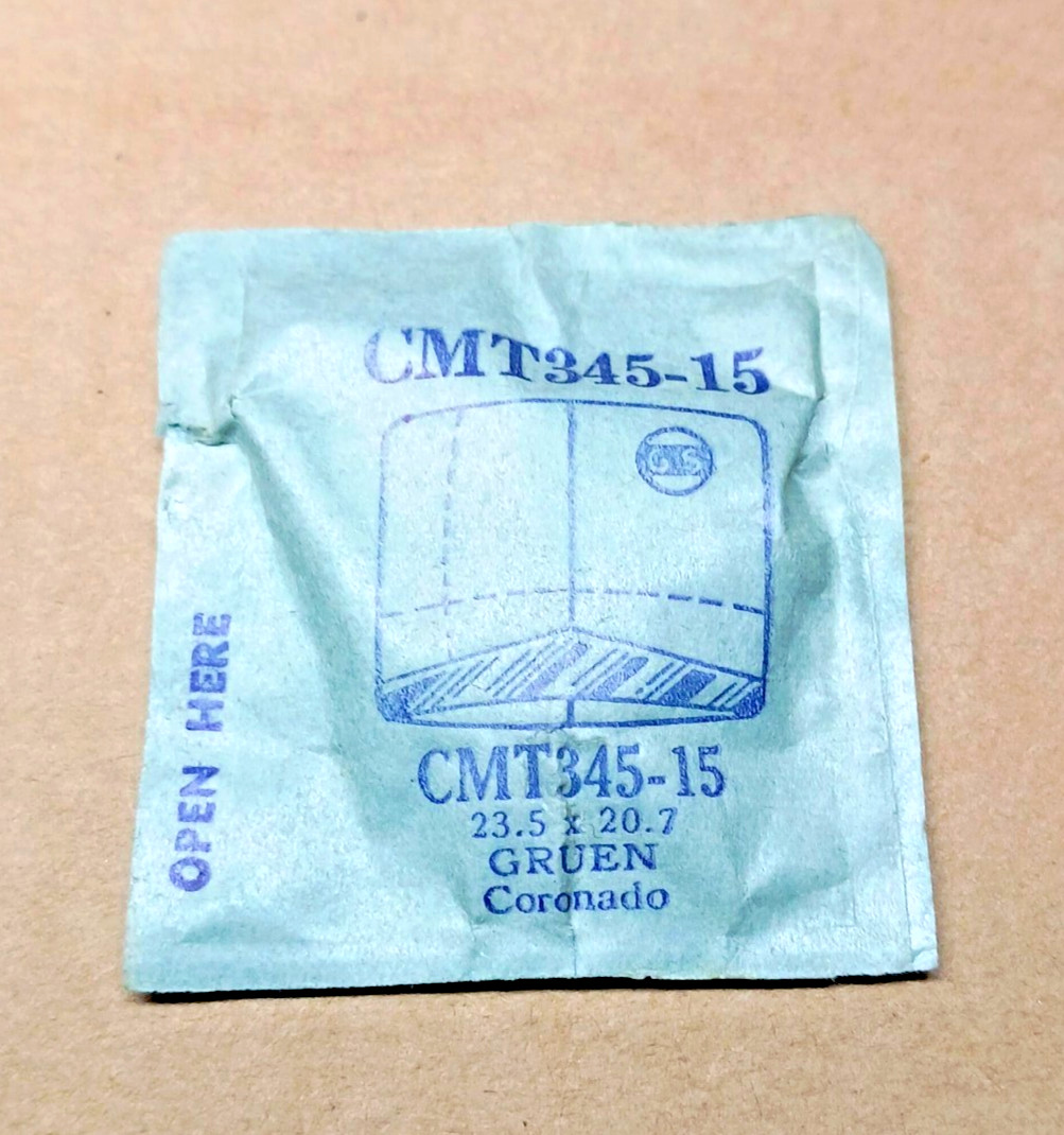 Vintage Gruen Coronado CMT345-15 Watch Crystal – 23.5 x 20.7 Sealed