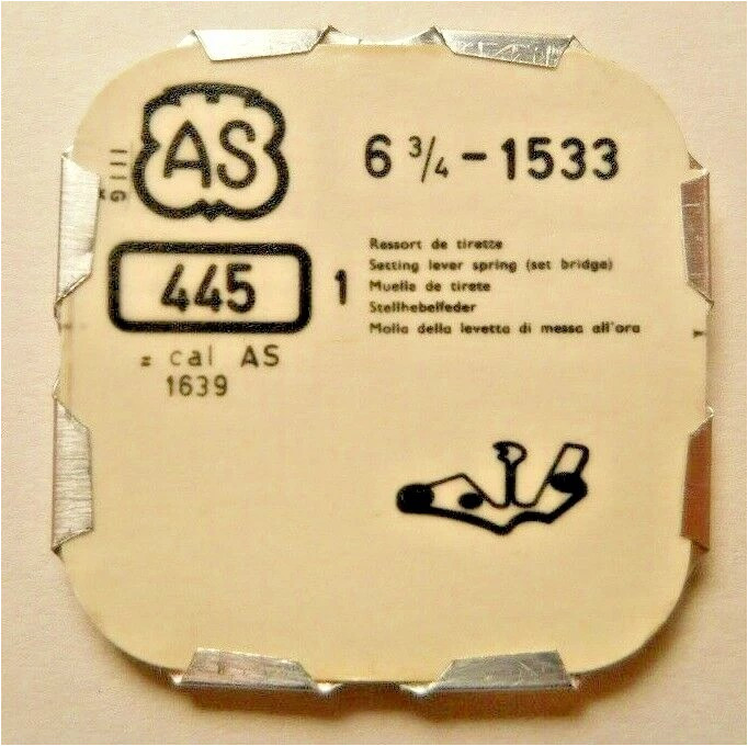 AS – A Schild – Watch Part 445 – Setting Lever Spring – Caliber 1533, 1639 – 6 ¾