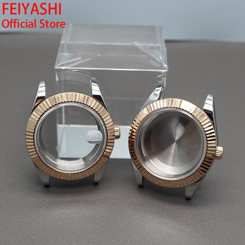 36mm/39mm Log Watch Case Sapphire Glass For Seiko NH35 nh36 8215 8205 28.5mmDial