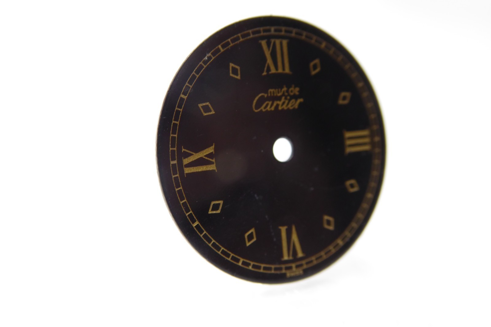 Cartier must de cartier vintage black dial