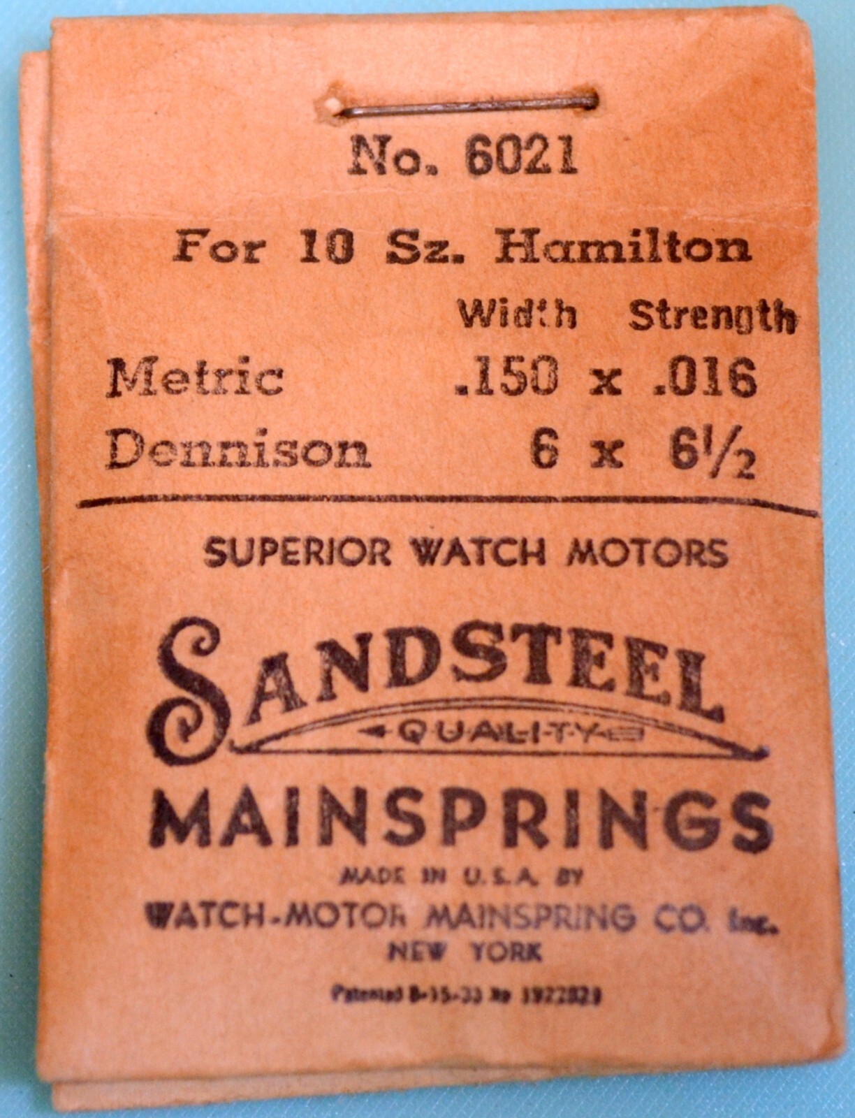 Hamilton Pocket Watch Mainsprings
