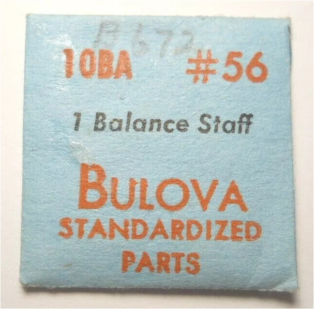 Bulova 10BA – Part #56 – Balance Staff – Factory Watch Replacement / Repair Part