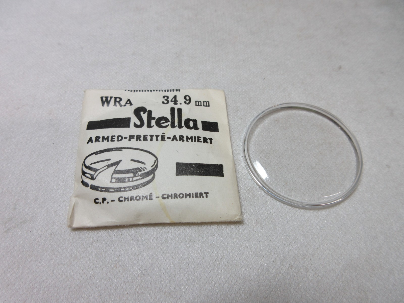STELLA WATCH CRYSTAL WRA 34.9 MM WATCHMAKER REPLACEMENT PART #4