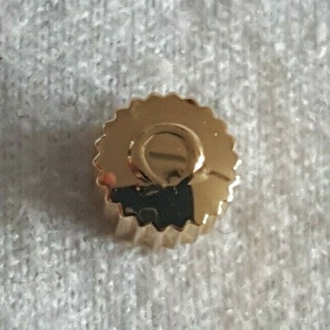 Omega Water Resistant Crown, Gold Plated, Part Number 42052