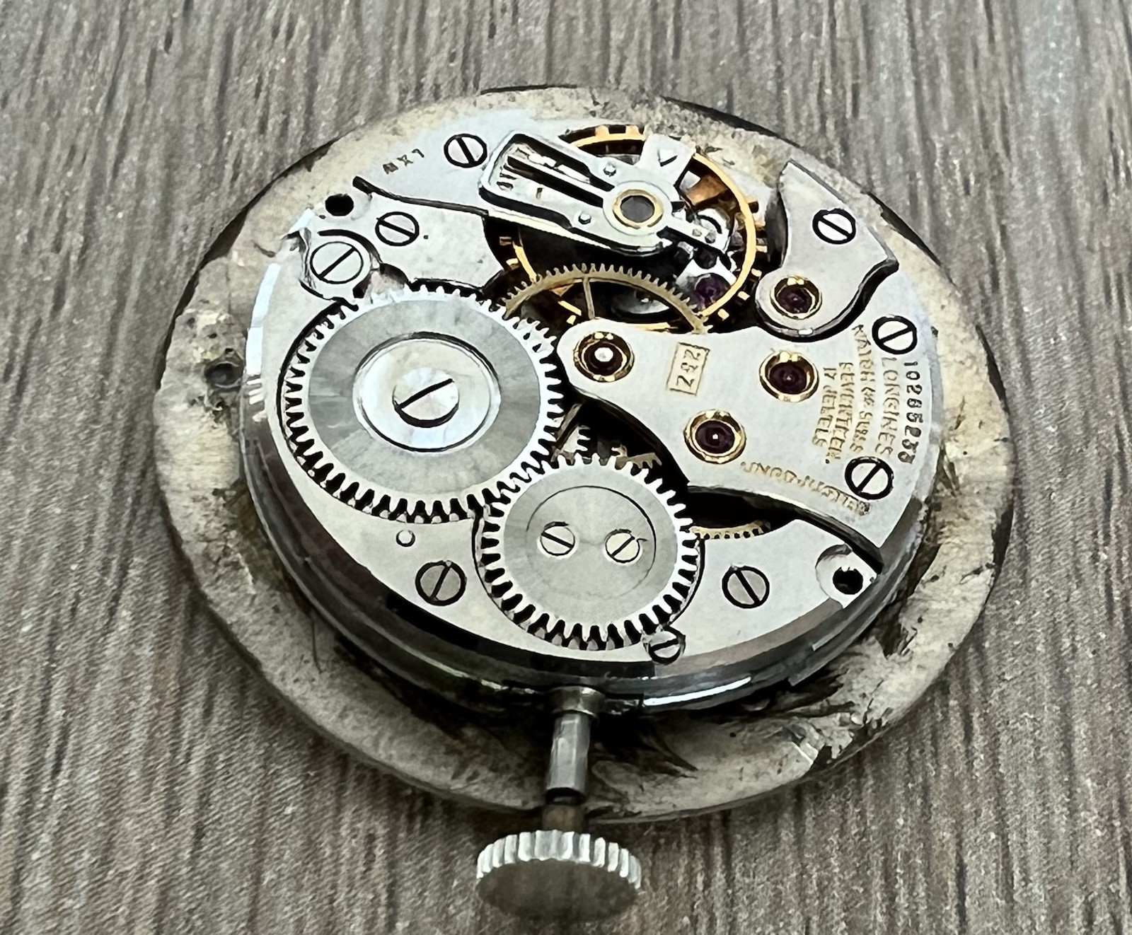 VINTAGE LONGINES DIAMOND DIAL w/ CALIBER 23Z WATCH MOVEMENT – GOOD BALANCE