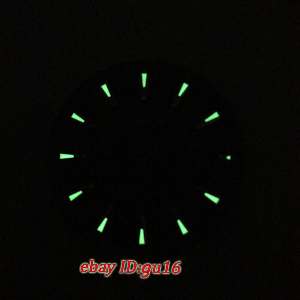 33.3mm black blue green silver watch dial luminous dial fit NH35 NH36 movement