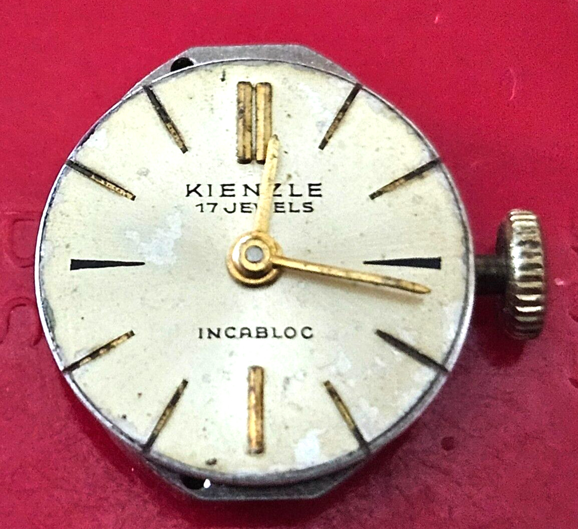KIENZLE INCABLOC Watch Movement (REMOVED FROM GOLD CASE/BALANCE RUNS)