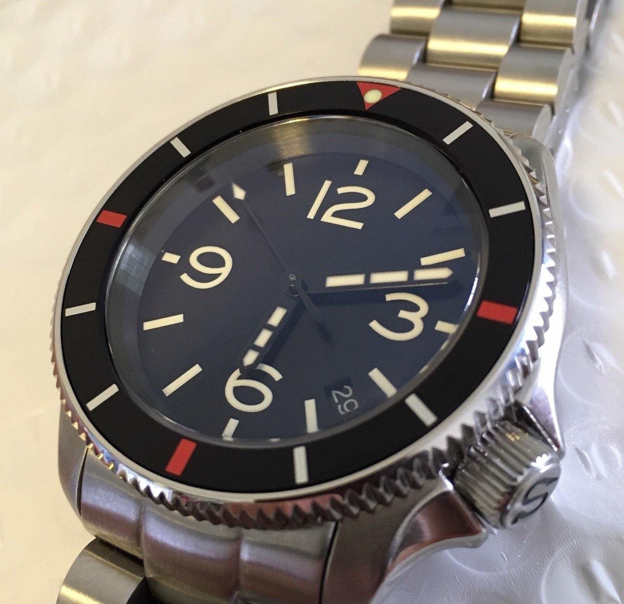SKX007/SRPD Flat Bezel Insert – Black/Silver/Red – No Numbers – CT605