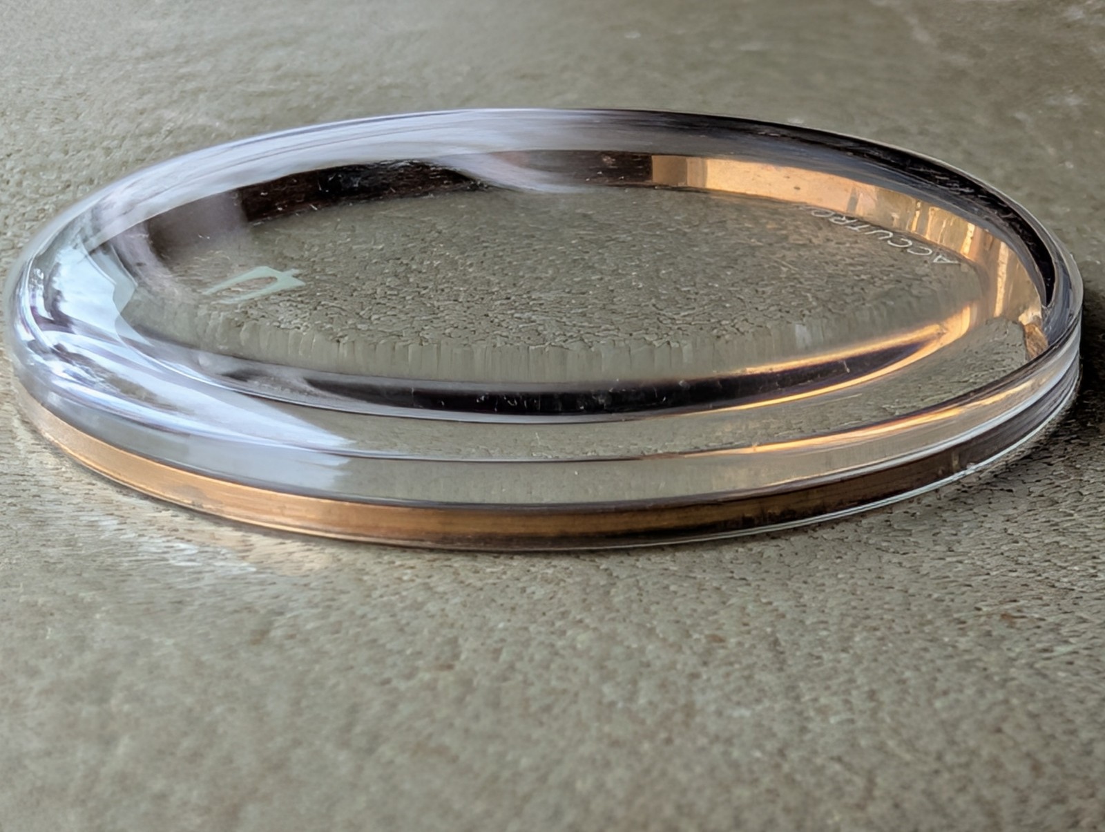 Vintage 1960/70’s Bulova Accutron 1271-AYS Crystal For Spaceview 2531 Cases