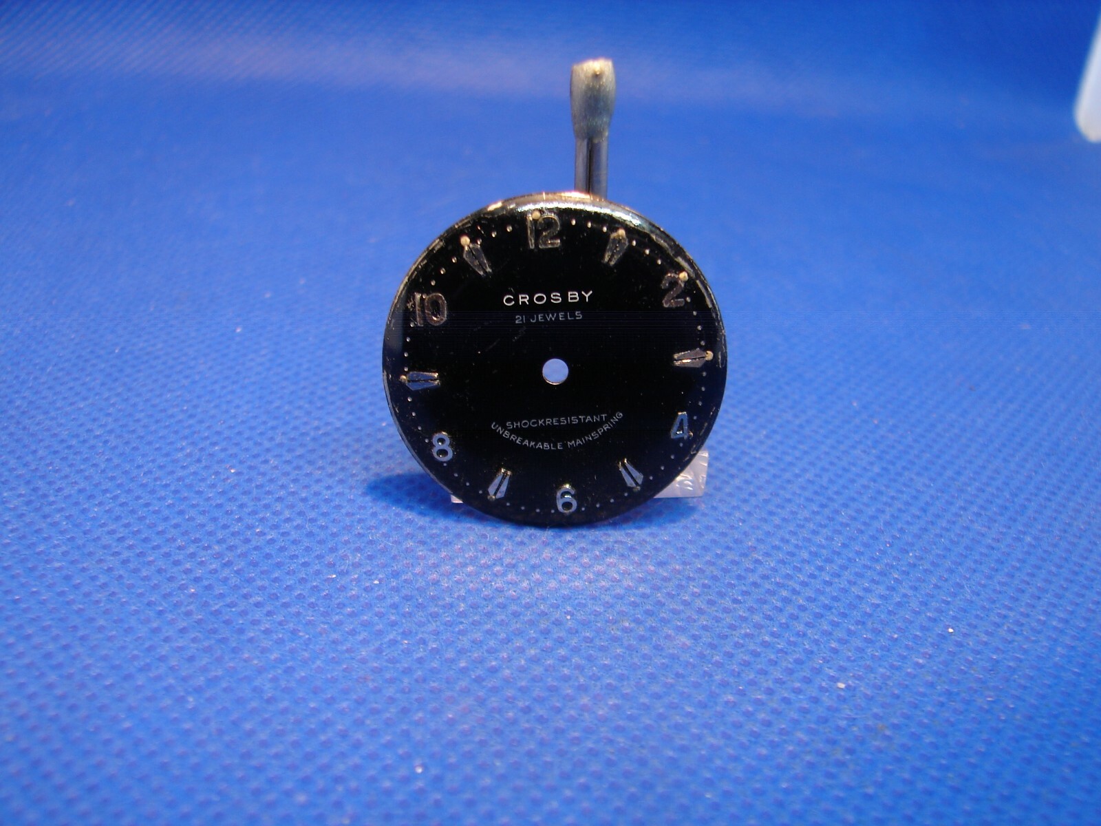 WRISTWATCH DIAL PART CROSBY BLACK 21 JEWELS ! d21