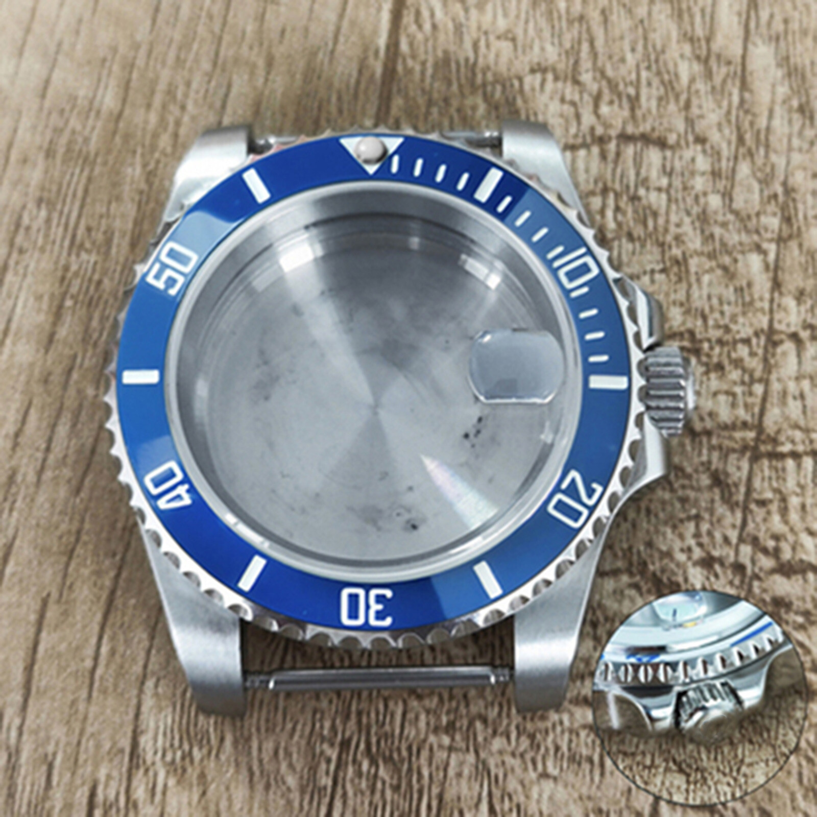 40mm Stainless Steel Watch Case Sapphire Glass Case for NH35 Mechanical Movement