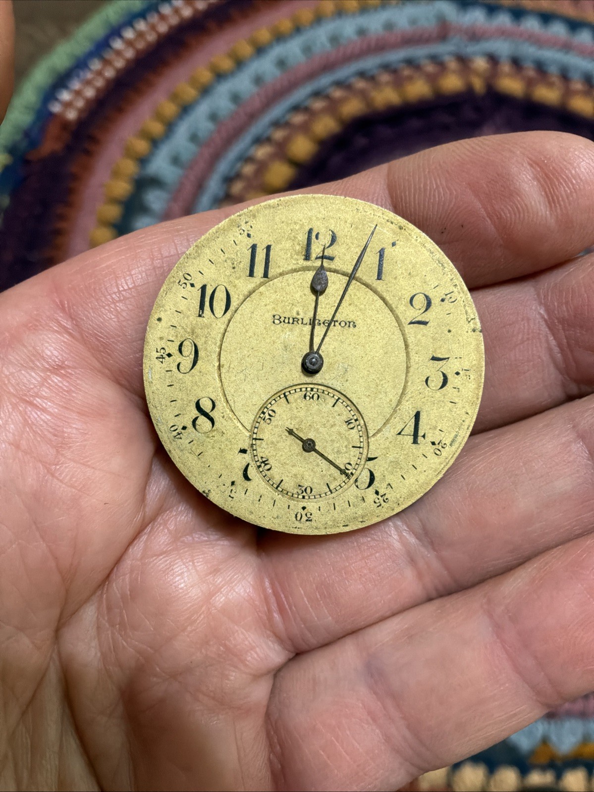 1915 Burlington Chicago Watch Co. Movement 12s 19J Grade 274 For Parts