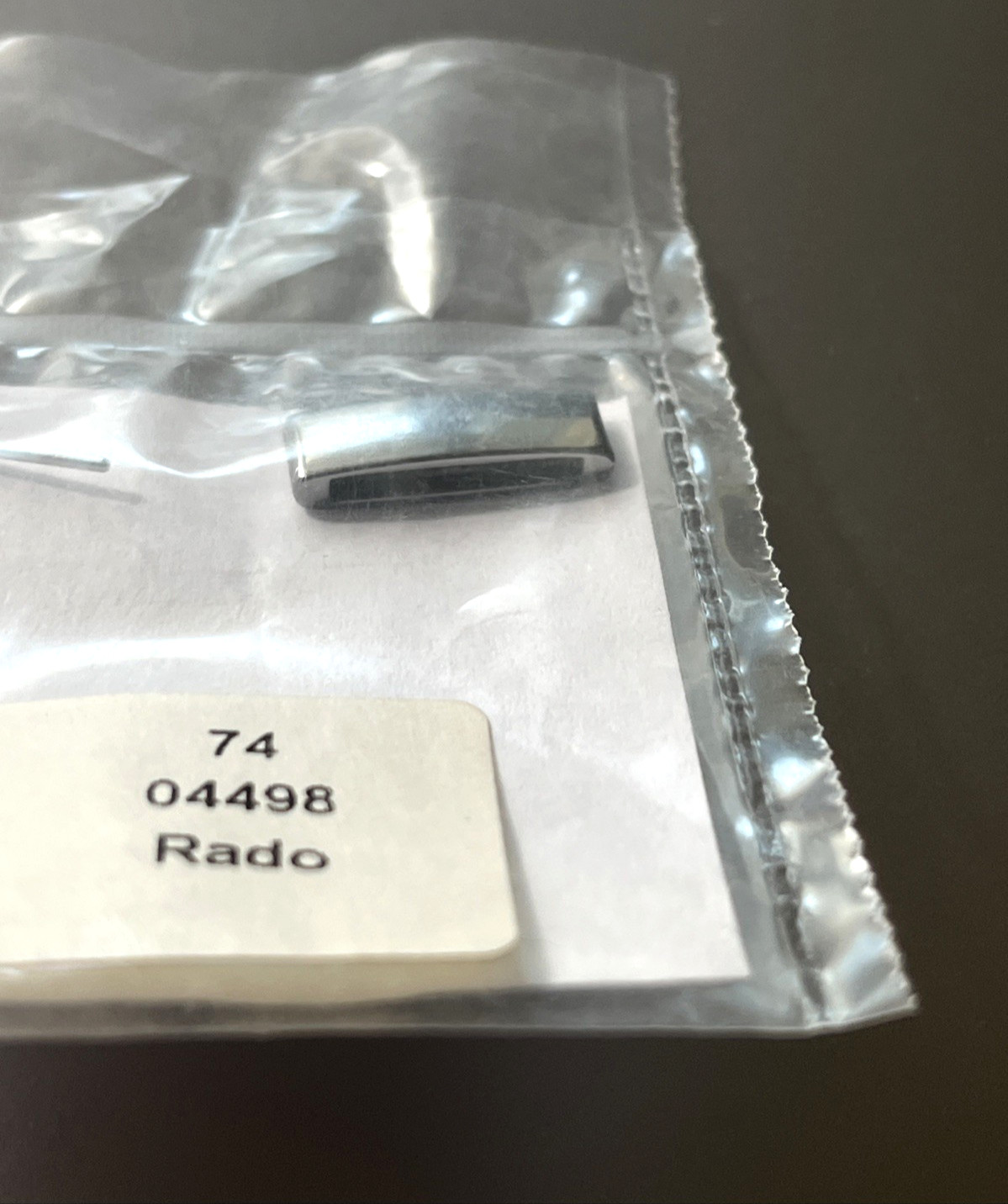RADO Watch Link 18 mm Silver Gray Ceramic Ref. 74 04498 Complete SWISS