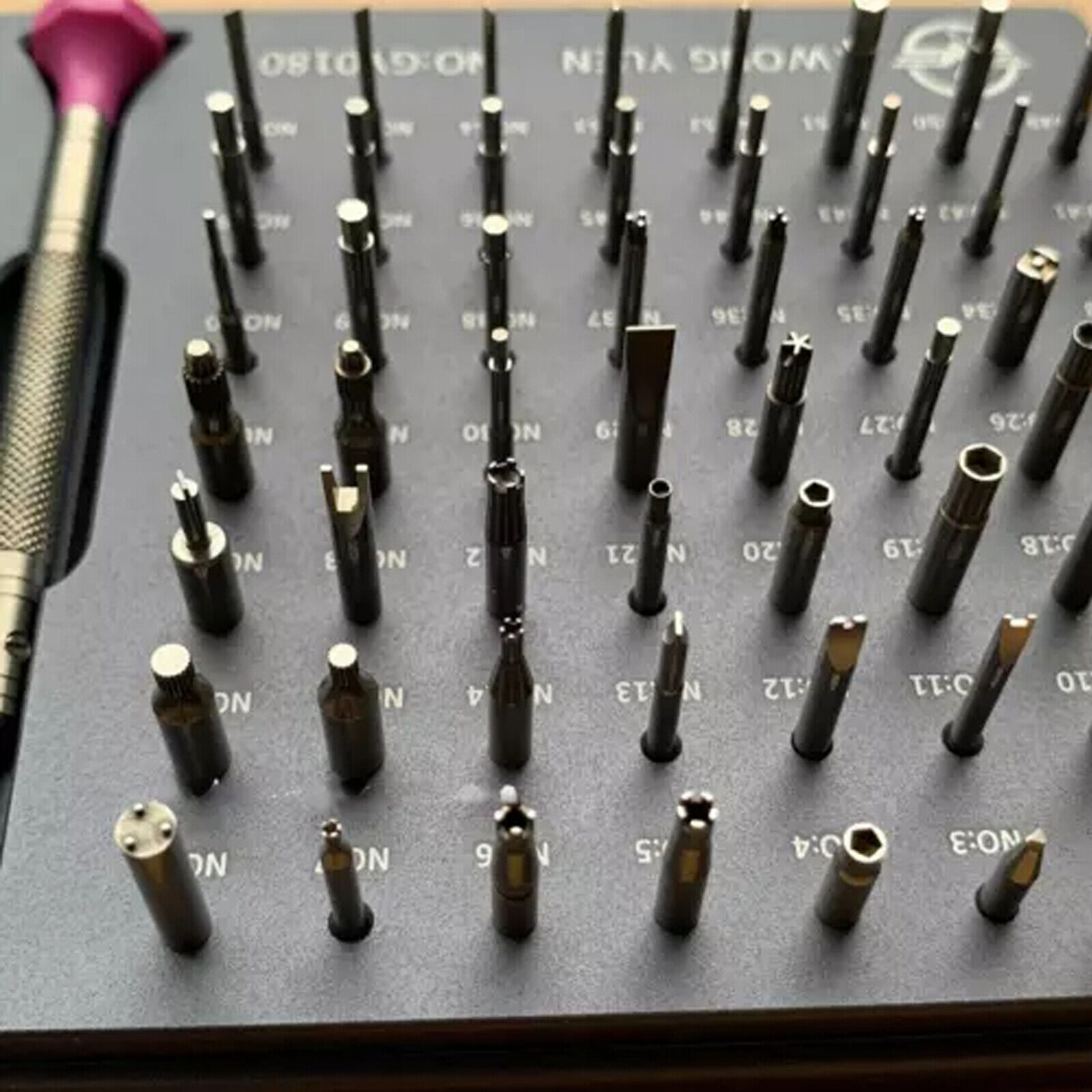 New Watchmakers Assortment Of 56 Tips Stainless Steel Watch Screwdriver Set.