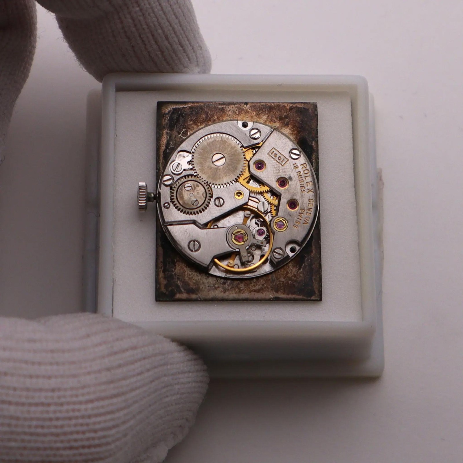 Rolex Cellini 19 Rubies Dial Movement 1601